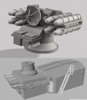 Missile Crotale naval avec Shelter x1 1/400 - impression 3D