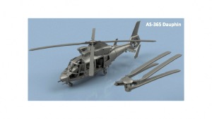Hélicoptère AS-365 Dauphin 1/350 x4 - impression 3D