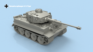 Pzkpfw VI Tiger 1/400 x5 - impression 3D