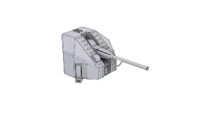 100mm tourelle Mk.53 1/350 x5 en impression 3D