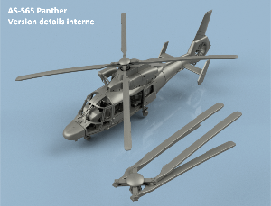Hélicoptère AS-565 Panther 1/200 x1 - impression 3D