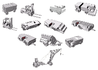 Pack de véhicules pour les porte-avions USN années 80-90 x63 1/200 - impression 3D