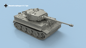 Pzkpfw VI Tiger 1/700 x5 - impression 3D