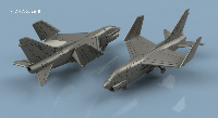 A-7 A Corsair II ailes repliées x5 1/400 - impression 3D