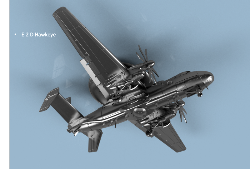 Grumman E-2C Hawkeye x2 1/700 - 3D printed