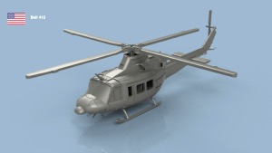 Bell 412 1/100 x1 - impression 3D