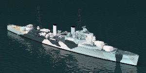 HMS JAMAICA 1942 1/700 (en impression 3D)