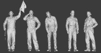 Personnages U-Boat WWII : Retour de Patrouille x 5 1/72 - impression 3D