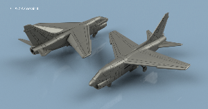 A-7 A Corsair II ailes dépliées x5 1/400 - impression 3D