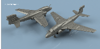 EA-6B Prowler ailes dépliées x5 1/700 - impression 3D