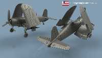 Change Vought Corsair F4 U-1C ailes pliées x5 1/400 - impression 3D