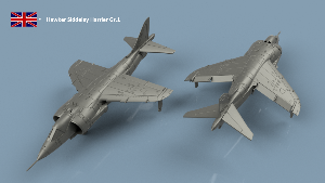 Hawker Siddeley Harrier Gr.1 x5 1/700 - impression 3D