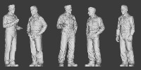 Personnages U-Boat WWII : Vie à Bord x 5 1/72 - impression 3D