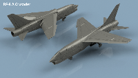 Vought RF-8 A Crusader ailes dépliées x5 1/400 - impression 3D