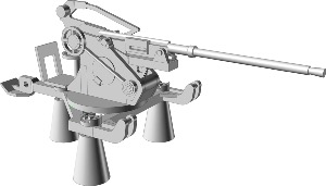 Flak 20mm C30 DKM 1/700 x4 en impression 3D