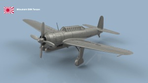 Mitsubishi B6N Tenzan 1/350 x5 - impression 3D