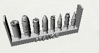 Set de missiles balistiques français 1/700