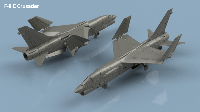 Vought F-8 E Crusader ailes repliées x5 1/400 - impression 3D