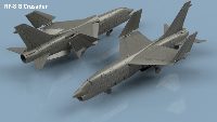 Vought RF-8 G Crusader ailes repliées x5 1/400 - impression 3D