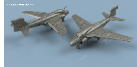 EA-6A Electric Intruder ailes dépliées x5 1/700 - impression 3D