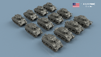 1:350 SHERMAN M4A1 x12 - 3D printing