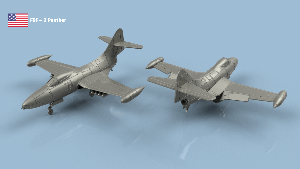 Grumman F9F Panther x5 1/700 - impression 3D