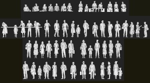 Personnages Civils WWII – Collection "Liberty" x 60 1/200 - impression 3D