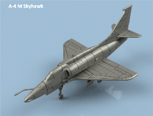 A-4 M Skyhawk x5 avec armement 1/350 - impression 3D
