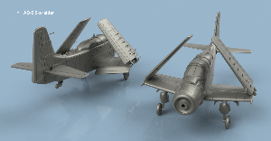 Skyraider x1 1/144 - impression 3D