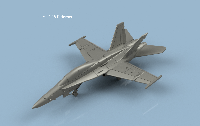 F-18 D Hornet ailes dépliées x5 1/350 - impression 3D