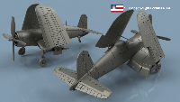 Change Vought Corsair F4 U-4 ailes pliées x5 1/400 - impression 3D