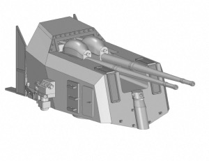 10.5cm SK-C33 on mount C38 DKM 1/144 x1 en impression 3D