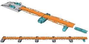 Rampe d'accostage et routes flottantes du Port Mulberry 1/700