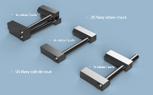 Assortiment cales de roue US Navy 1/700 x108 - impression 3D