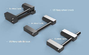 Assortiment cales de roue US Navy 1/350 x108 - impression 3D