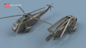 SH-3 SEA KING 1/400 x4 - impression 3D