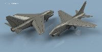 A-7 E Corsair II ailes dépliées x5 1/400 - impression 3D
