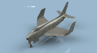 FJ-4 B Fury ailes repliées x5 1/350 - impression 3D
