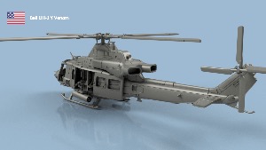Bell UH-1 Y Venom 1/400 x4 - impression 3D