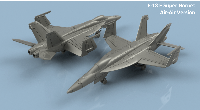 F18 E SUPER HORNET air-air ailes pliées x5 1/400 en impression 3D