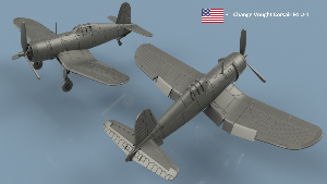 Change Vought Corsair F4U 1/350 x5 - impression 3D