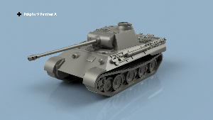 Pzkpfw V Panther 1/700 x5 - impression 3D