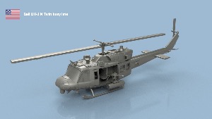 Bell UH-1 Huey 1/700 x4 - impression 3D