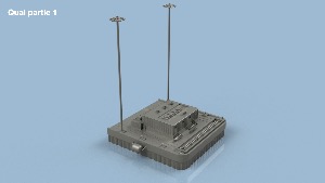 Quai US Moderne de Statten Island 1/400 - impression 3D
