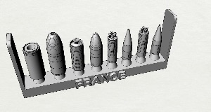 Set de missiles balistiques français 1/700
