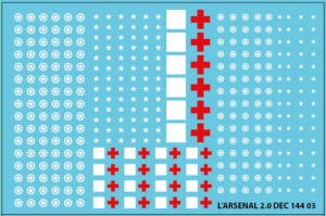 Etoiles blanches et Croix rouges US Army 1/144