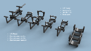 Assortiment charriots US Navy 1/144 x16 - impression 3D