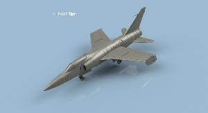 F-11 F Tiger ailes repliées x5 1/350 - impression 3D