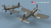 Change Vought Corsair F4 U-1C ailes dépliées x5 1/400 - impression 3D