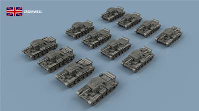 Cromwell 1/400 x10 - impression 3D